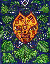 Cheetah Lady-Bug, 11 x 16 Acrylics on Canvas