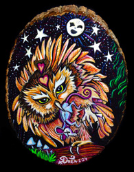 Short Eared Owl Having a Snack