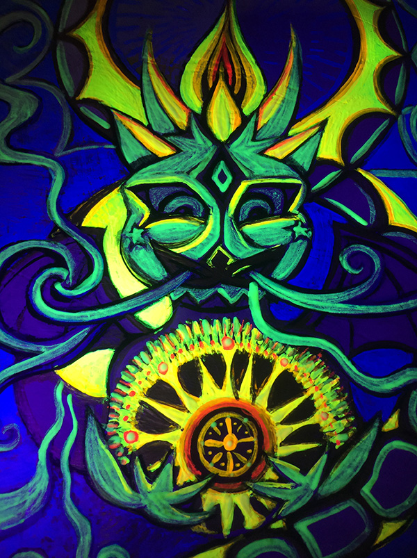 Solstice Dragon UV dragon face detail