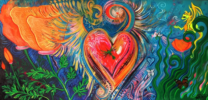 Enchanted Forest With Glowing Mushrooms